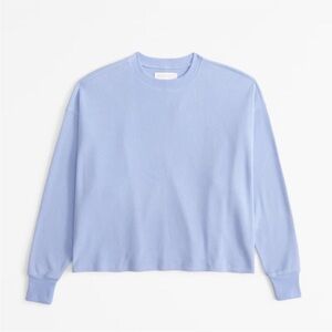 Abercrombie & Fitch Light Blue Thermal Sweatshirt